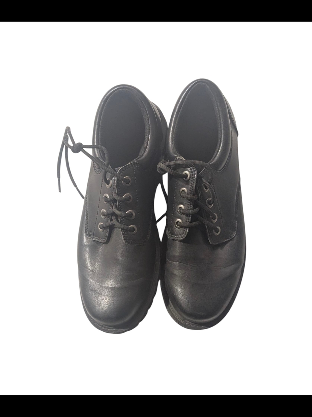 Men's Black Lace-Up Oxford Shoes - Comfort & Durable Design